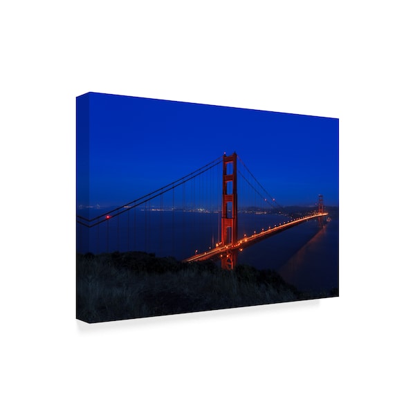 Galloimages Online 'Golden Gate Bridge At Night' Canvas Art,16x24